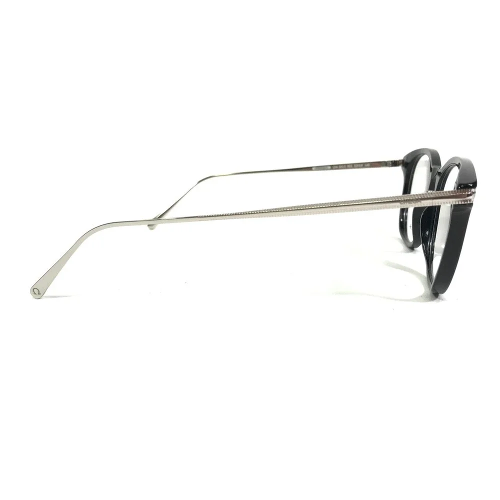 Omega Eyeglasses Frames OM 5013 001 Black Silver Square Horn Rim 53-18-145 - Picture 3 of 12